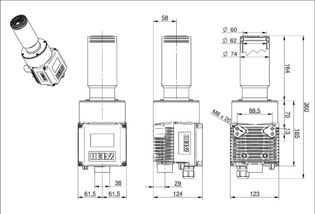 HERZ Ohrievač L62 4300-9100W