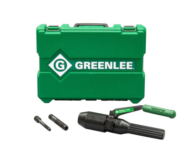 Greenlee Quick Draw 7804E ruční hydraulický děrovač + děrovací hlavy