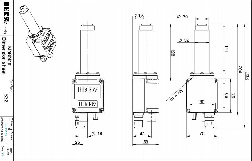 HERZ Ohrievač S32 1500-2000W s potenciometrom