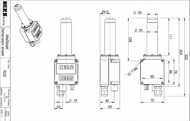 HERZ Ohrievač S32 1500-2000W s potenciometrom