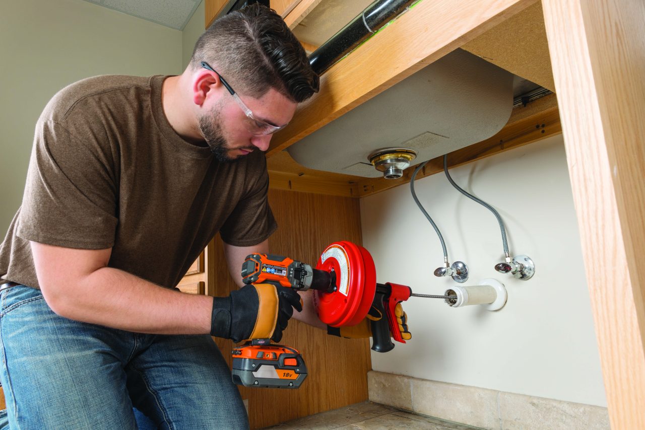 RIDGID POWER-SPIN+ Ručná čistička s autoposuvom špirály