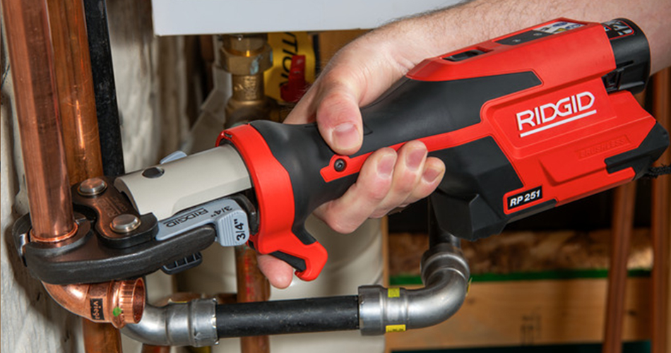 RIDGID Mini krimpelő fogó RP 251 + 3x pofák V15+22+28
