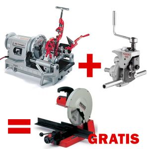 RIDGID Závitorez 300 Compact + Drážkovačka 975 + Píla 590L